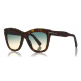 Tom Ford - Julie Sunglasses - Occhiali da Sole Quadrati in Acetato - Havana - FT0685 - Occhiali da Sole - Tom Ford Eyewear