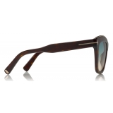 Tom Ford - Julie Sunglasses - Occhiali da Sole Quadrati in Acetato - Havana - FT0685 - Occhiali da Sole - Tom Ford Eyewear