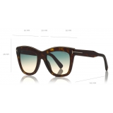 Tom Ford - Julie Sunglasses - Occhiali da Sole Quadrati in Acetato - Havana - FT0685 - Occhiali da Sole - Tom Ford Eyewear