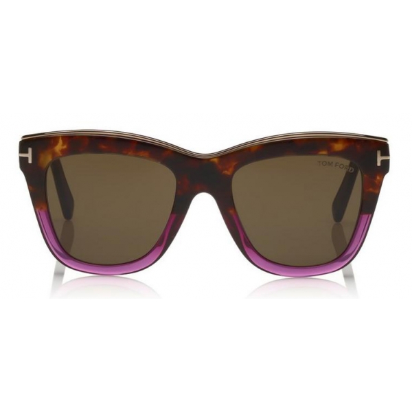 Tom Ford - Julie Sunglasses - Square Acetate Sunglasses - Havana Violet - FT0685 - Sunglasses - Tom Ford Eyewear