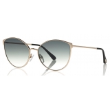 Tom Ford - Zeila Sunglasses - Occhiali da Sole Rotondi in Metalo - Oro - FT0654 - Occhiali da Sole - Tom Ford Eyewear