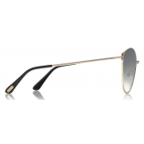 Tom Ford - Zeila Sunglasses - Occhiali da Sole Rotondi in Metalo - Oro - FT0654 - Occhiali da Sole - Tom Ford Eyewear