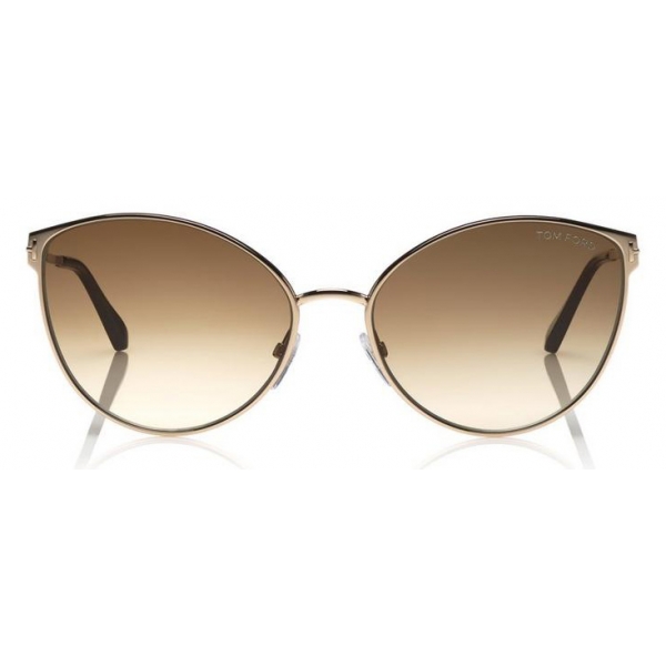 Tom Ford - Zeila Sunglasses - Occhiali da Sole Rotondi in Metalo - Oro Rosa - FT0654 - Occhiali da Sole - Tom Ford Eyewear