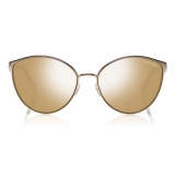 Tom Ford - Zeila Sunglasses - Round Metal Sunglasses - Rose Gold Brown - FT0654 - Sunglasses - Tom Ford Eyewear