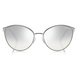 Tom Ford - Zeila Sunglasses - Occhiali da Sole Rotondi in Metalo - Oro Bianco - FT0654 - Occhiali da Sole - Tom Ford Eyewear