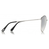 Tom Ford - Zeila Sunglasses - Round Metal Sunglasses - White Gold - FT0654 - Sunglasses - Tom Ford Eyewear