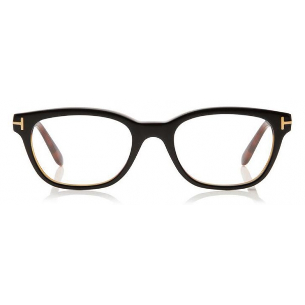 Tom Ford - Soft Round Optical Glasses - Occhiali Rotondi in Acetato - Nero - FT5207 - Occhiali da Vista - Tom Ford Eyewear