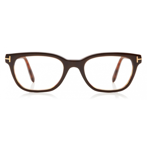 Tom Ford - Soft Round Optical Glasses - Occhiali Rotondi in Acetato - Marroni - FT5207 - Occhiali da Vista - Tom Ford Eyewear