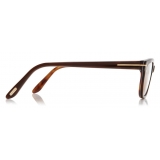 Tom Ford - Soft Round Optical Glasses - Occhiali Rotondi in Acetato - Marroni - FT5207 - Occhiali da Vista - Tom Ford Eyewear