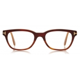 Tom Ford - Round Optical Glasses - Occhiali Rotondi in Acetato - Avana Rossa - FT5207 - Occhiali da Vista - Tom Ford Eyewear