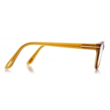 Tom Ford - Round Optical Glasses - Occhiali Rotondi in Acetato - Avana Rossa - FT5207 - Occhiali da Vista - Tom Ford Eyewear