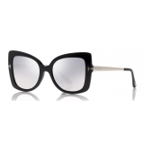 Tom Ford - Gianna Sunglasses - Occhiali da Sole in Acetato a Farfalla - Nero - FT0609 - Occhiali da Sole - Tom Ford Eyewear