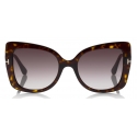 Tom Ford - Gianna Sunglasses - Occhiali da Sole in Acetato a Farfalla - Havana - FT0609 - Occhiali da Sole - Tom Ford Eyewear