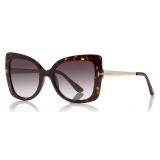 Tom Ford - Gianna Sunglasses - Butterfly Acetate Sunglasses - Havana - FT0609 - Sunglasses - Tom Ford Eyewear