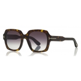 Tom Ford - Autumn Sunglasses - Occhiali da Sole Quadrati in Acetato - Havana - FT0660 - Occhiali da Sole - Tom Ford Eyewear