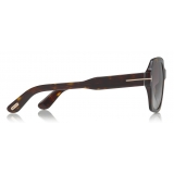 Tom Ford - Autumn Sunglasses - Occhiali da Sole Quadrati in Acetato - Havana - FT0660 - Occhiali da Sole - Tom Ford Eyewear