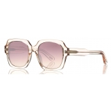 Tom Ford - Autumn Sunglasses - Occhiali da Sole Quadrati in Acetato - Rosa - FT0660 - Occhiali da Sole - Tom Ford Eyewear