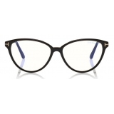 Tom Ford - Blue Block Optical Glasses – Occhiali Cat-Eye in Acetato - Nero - FT5545-B - Occhiali da Sole - Tom Ford Eyewear
