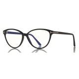 Tom Ford - Blue Block Optical Glasses – Occhiali Cat-Eye in Acetato - Nero - FT5545-B - Occhiali da Sole - Tom Ford Eyewear