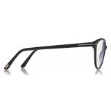 Tom Ford - Blue Block Optical Glasses – Occhiali Cat-Eye in Acetato - Nero - FT5545-B - Occhiali da Sole - Tom Ford Eyewear