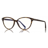 Tom Ford - Blue Block Optical Glasses – Occhiali Cat-Eye - Avana Scuro - FT5545-B - Occhiali da Sole - Tom Ford Eyewear