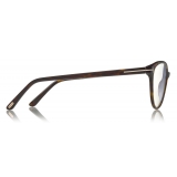 Tom Ford - Blue Block Optical Glasses – Occhiali Cat-Eye - Avana Scuro - FT5545-B - Occhiali da Sole - Tom Ford Eyewear
