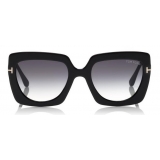 Tom Ford - Jasmine Sunglasses - Occhiali da Sole Quadrati in Acetato - Nero - FT0610 - Occhiali da Sole - Tom Ford Eyewear