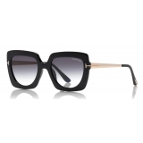 Tom Ford - Jasmine Sunglasses - Occhiali da Sole Quadrati in Acetato - Nero - FT0610 - Occhiali da Sole - Tom Ford Eyewear