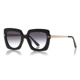 Tom Ford - Jasmine Sunglasses - Square Acetate Sunglasses - Black - FT0610  - Sunglasses - Tom Ford Eyewear - Avvenice