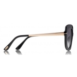 Tom Ford - Jasmine Sunglasses - Occhiali da Sole Quadrati in Acetato - Nero - FT0610 - Occhiali da Sole - Tom Ford Eyewear