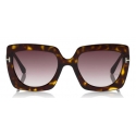 Tom Ford - Jasmine Sunglasses - Occhiali da Sole Quadrati in Acetato - Havana - FT0610 - Occhiali da Sole - Tom Ford Eyewear