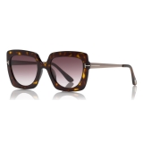 Tom Ford - Jasmine Sunglasses - Square Acetate Sunglasses - Havana - FT0610 - Sunglasses - Tom Ford Eyewear