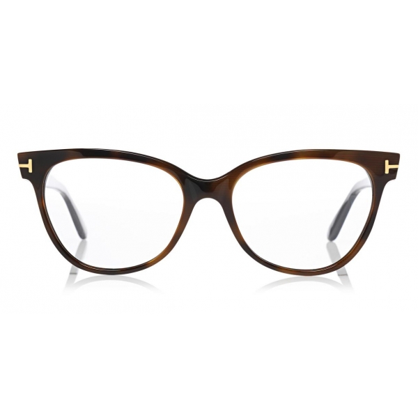 Tom Ford - Cat-Eye Optical Glasses - Occhiali Cat-Eye in Acetato - Avana Scuro - FT5291 - Occhiali da Vista - Tom Ford Eyewear