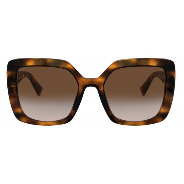Acetate Frame Square Sunglasses (Brown)
