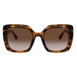 Valentino - Square Frame Acetate Sunglasses VLOGO - Brown - Valentino Eyewear