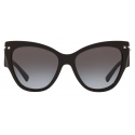 Valentino - Occhiale da Sole Cat-Eye in Acetato - Nero - Valentino Eyewear