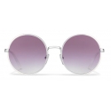 Prada - Prada Eyewear - Round Sunglasses - Opaque Chalk White Steel Gray - Prada Collection - Sunglasses - Prada Eyewear