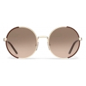 Prada - Prada Eyewear - Round Sunglasses - Cocoa Brown Pale Gold - Prada Collection - Sunglasses - Prada Eyewear
