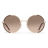Prada - Prada Eyewear Collection - Occhiali Rotondi - Cacao Oro Pallido - Prada Collection - Occhiali da Sole - Prada Eyewear