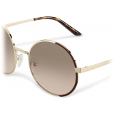 Prada - Prada Eyewear - Round Sunglasses - Cocoa Brown Pale Gold - Prada Collection - Sunglasses - Prada Eyewear