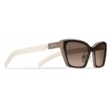 Prada - Prada Duple - Rectangular Sunglasses - Crystal Clay Taupe - Prada Collection - Sunglasses - Prada Eyewear