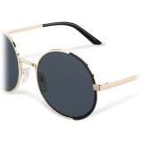 Prada - Round Sunglasses - Opaque Black Pale Gold - Prada Collection - Sunglasses - Prada Eyewear