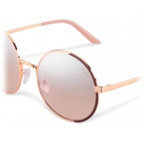 Prada - Round Sunglasses - Opaque Garnet Red Rose Gold - Prada Collection - Sunglasses - Prada Eyewear