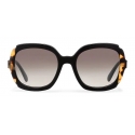 Prada - Oversized Sunglasses - Black + Medium Tortoiseshell - Prada Collection - Sunglasses - Prada Eyewear
