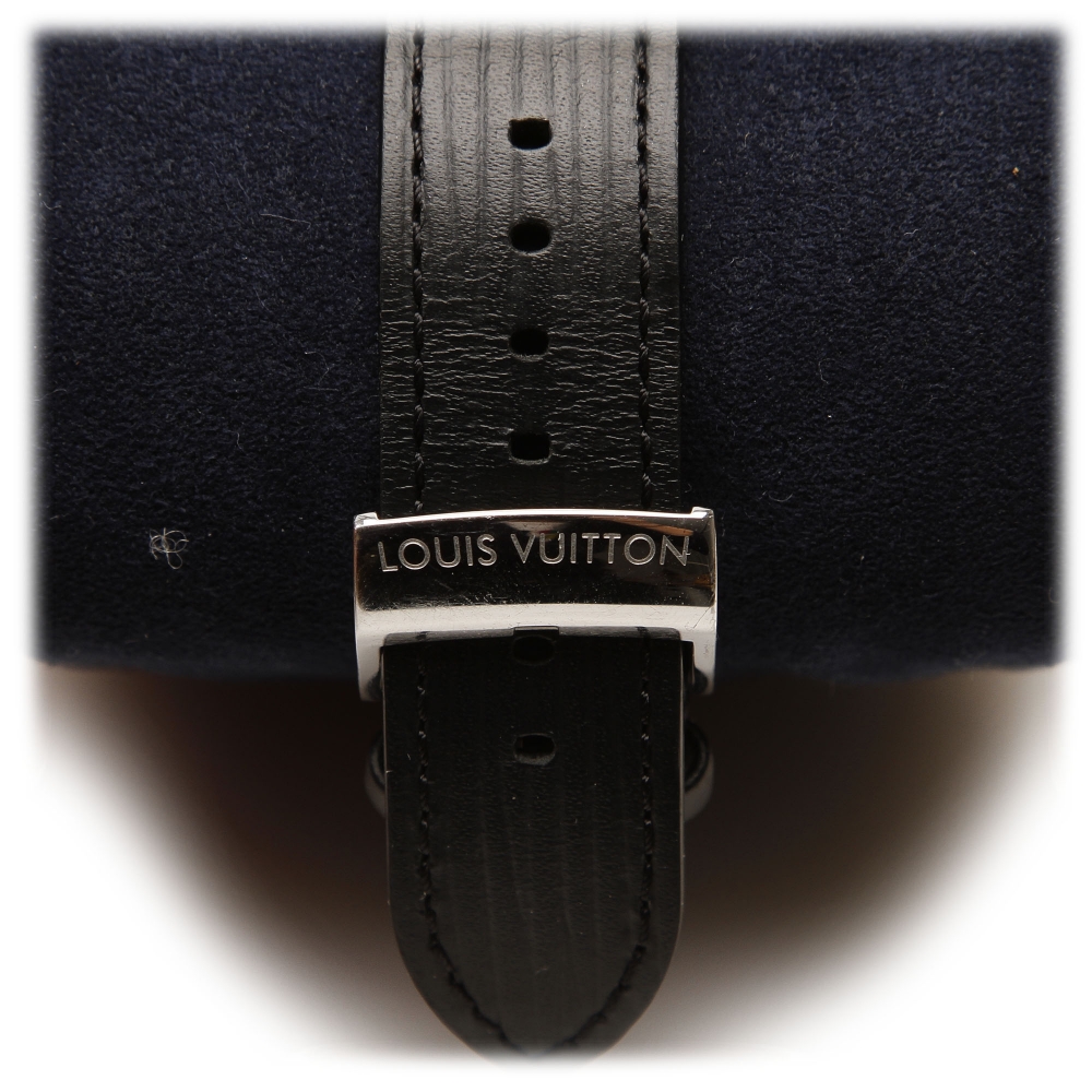 LOUIS VUITTON Tambour Horizon V2 Steel Leather Quartz Mens Watch