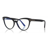 Tom Ford - Blue Block Optical Glasses - Occhiali da Vista Cat-Eye - Nero - FT5639-B - Occhiali da Vista - Tom Ford Eyewear