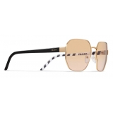 Prada - Geometric Shape Sunglasses - Gold - Prada Collection - Sunglasses - Prada Eyewear