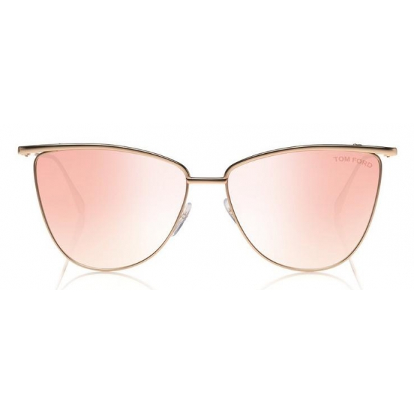 Tom Ford - Veronica Sunglasses - Occhiali da Sole Cat-Eye in Acetato - Rosa - FT0684 - Occhiali da Sole - Tom Ford Eyewear