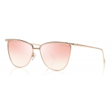 Tom Ford - Veronica Sunglasses - Cat-Eye Acetate Sunglasses - Pink - FT0684 - Sunglasses - Tom Ford Eyewear