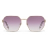 Prada - Geometric Shape Sunglasses - Plum Pale Gold - Prada Collection - Sunglasses - Prada Eyewear